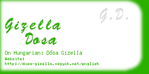 gizella dosa business card