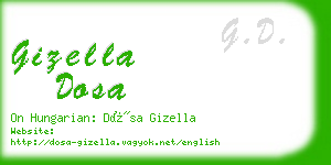 gizella dosa business card